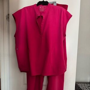 Figs Pink Scrubs Set
